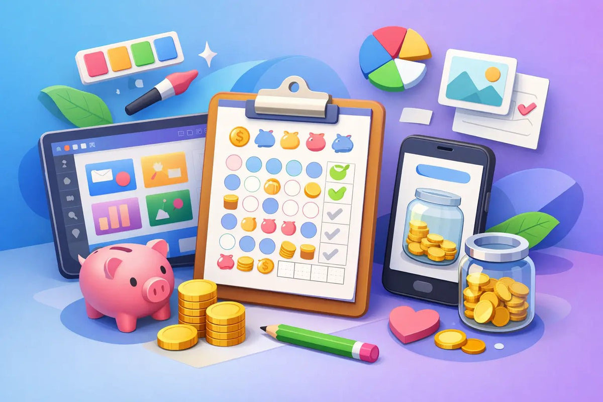 How to Make Savings Challenges on Canva - MARIAANDHERJOURNAL