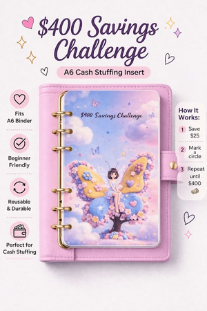 $400 Savings Challenge Bundle - A6 Cash Envelope Challenge