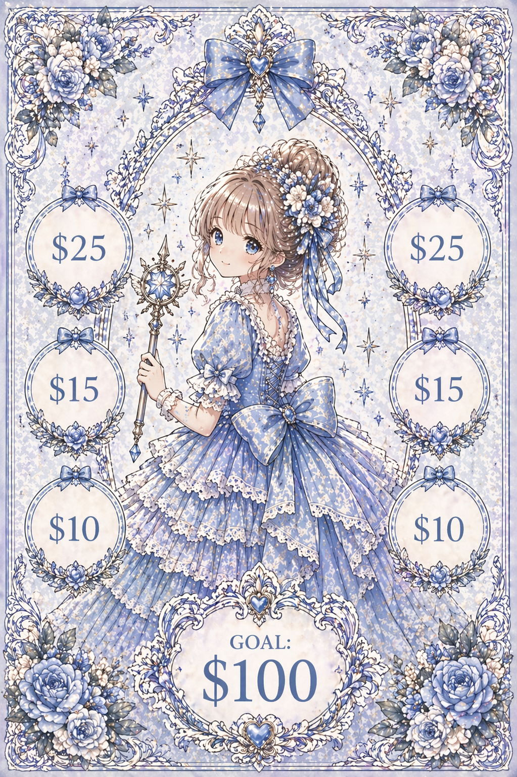 Princess Savings Challenge Bundle | $100, $200 & $300 Cash Stuffing Tracker Set | Budget Binder Inserts