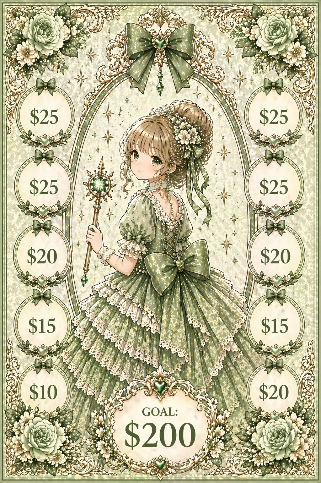 Princess Savings Challenge Bundle | $100, $200 & $300 Cash Stuffing Tracker Set | Budget Binder Inserts