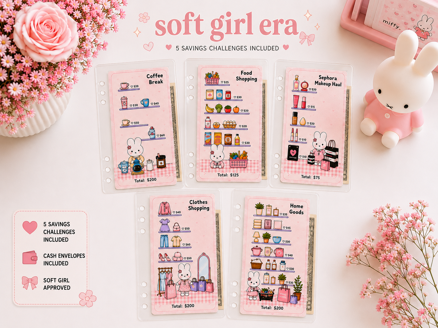 Soft Girl Era Savings Challenge Bundle