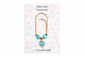 Beaded Lucky Clover Paperclip Bookmark-
Planner Clip for Journals and Binders
