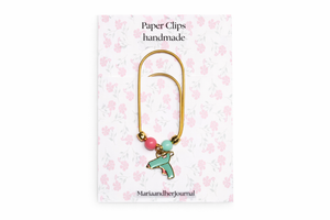Beaded Glue Gun Paperclip Bookmark-
Planner Clip for Journals and Binders