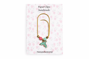 Beaded Glue Gun Paperclip Bookmark- Planner Clip for Journals and Binders - MARIAANDHERJOURNAL