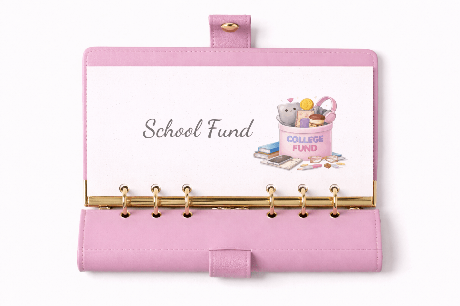 Cash Stuffing A6 Envelope with Dashboard | Binder Insert | Sinking Funds Tracker -“School Fund” - MARIAANDHERJOURNAL
