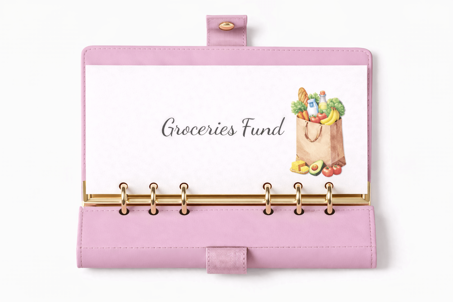 Cash Stuffing A6 Envelope with Dashboard|Binder Insert | Sinking Funds Tracker - “Groceries Fund” - MARIAANDHERJOURNAL