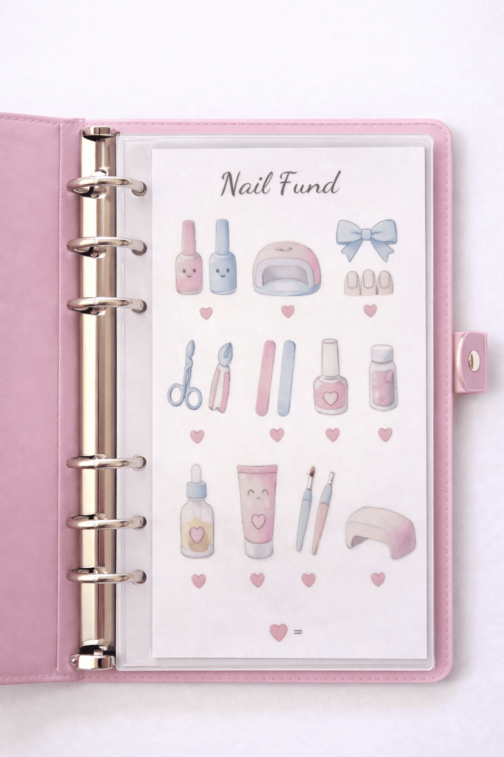 Cash Stuffing A6 Envelope with Dashboard|Binder Insert | Sinking Funds Tracker - “Nail Fund” - MARIAANDHERJOURNAL