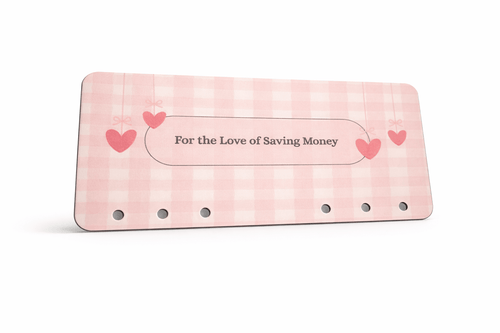 For the Love of Saving Money dashboard for A6 budget binder