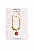 Handmade Evil Eye Beaded Paperclip Bookmark - MARIAANDHERJOURNAL